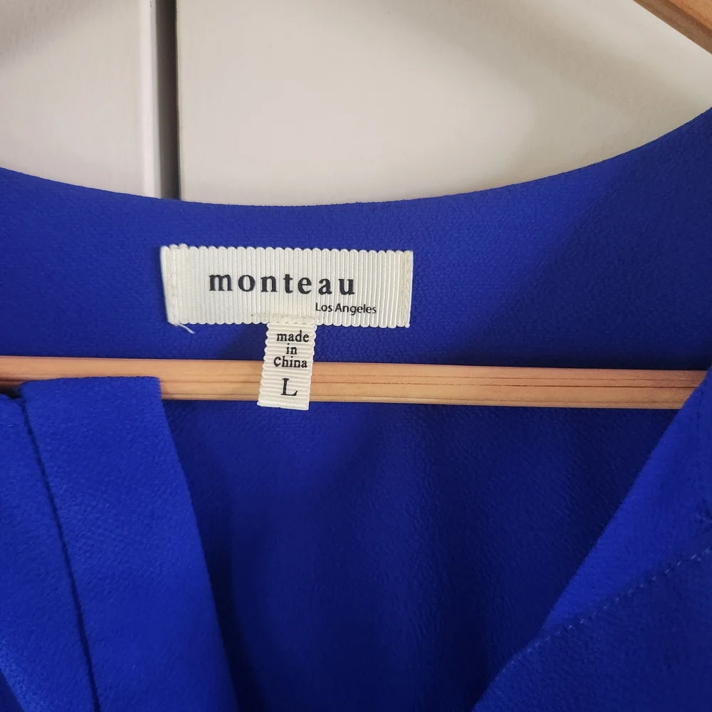 Monteaux Royal Blue Shirt Dress - Picture 2 of 7